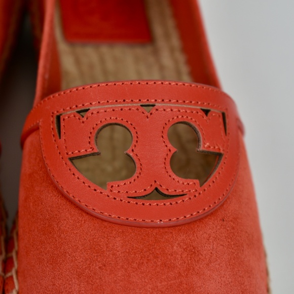Tory Burch Red Canyon Suede Sidney Espadrille SZ 8 - Picture 8 of 8